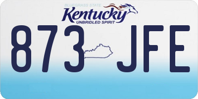 KY license plate 873JFE