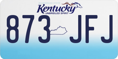 KY license plate 873JFJ