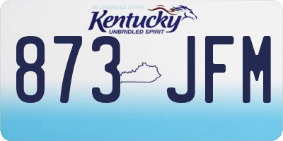 KY license plate 873JFM