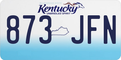 KY license plate 873JFN