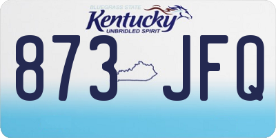 KY license plate 873JFQ