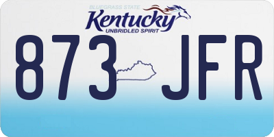 KY license plate 873JFR