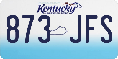 KY license plate 873JFS