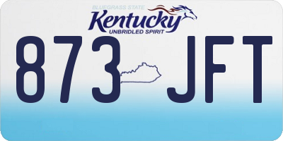 KY license plate 873JFT