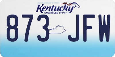KY license plate 873JFW