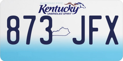 KY license plate 873JFX