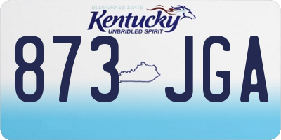 KY license plate 873JGA