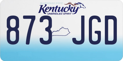 KY license plate 873JGD