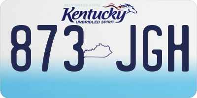 KY license plate 873JGH