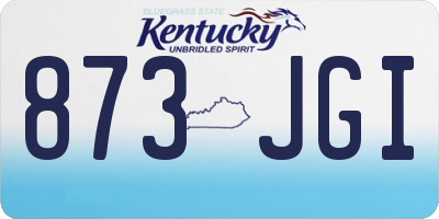 KY license plate 873JGI