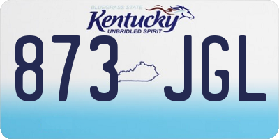 KY license plate 873JGL