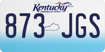 KY license plate 873JGS