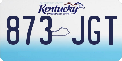 KY license plate 873JGT