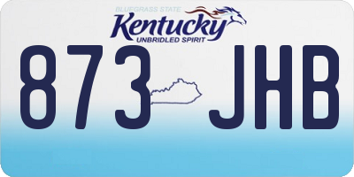 KY license plate 873JHB