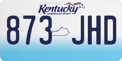 KY license plate 873JHD
