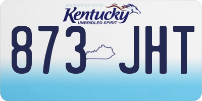 KY license plate 873JHT