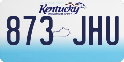 KY license plate 873JHU