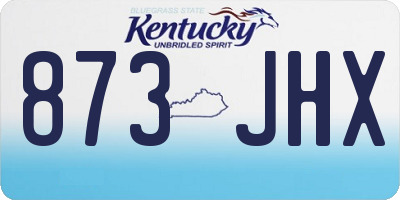 KY license plate 873JHX