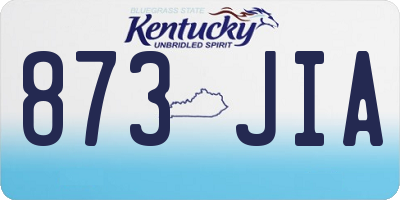 KY license plate 873JIA