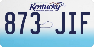 KY license plate 873JIF