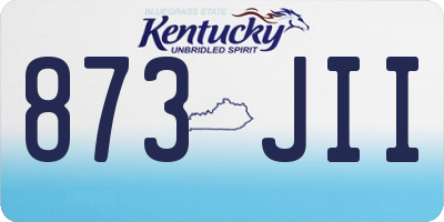 KY license plate 873JII