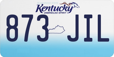 KY license plate 873JIL