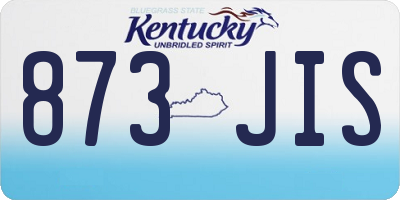 KY license plate 873JIS