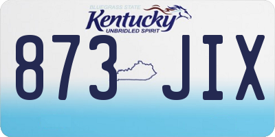 KY license plate 873JIX