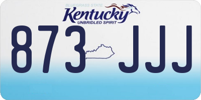 KY license plate 873JJJ