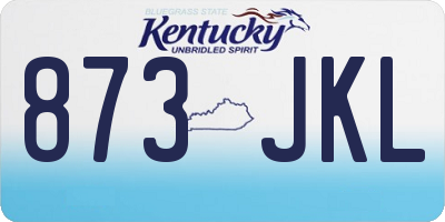 KY license plate 873JKL