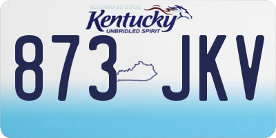 KY license plate 873JKV