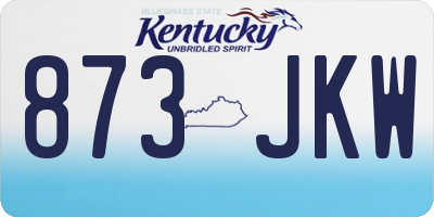 KY license plate 873JKW