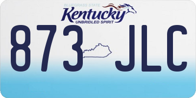 KY license plate 873JLC