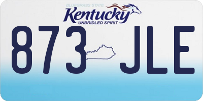 KY license plate 873JLE