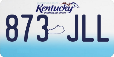 KY license plate 873JLL