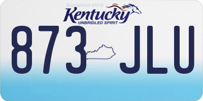 KY license plate 873JLU