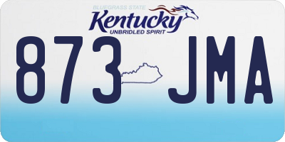 KY license plate 873JMA