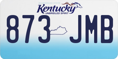 KY license plate 873JMB