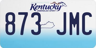 KY license plate 873JMC
