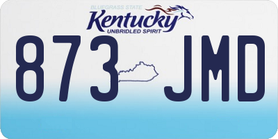 KY license plate 873JMD