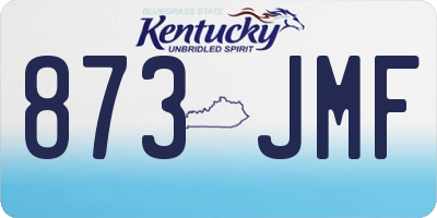 KY license plate 873JMF