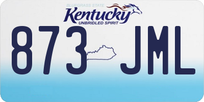 KY license plate 873JML