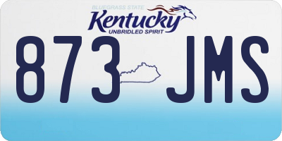 KY license plate 873JMS