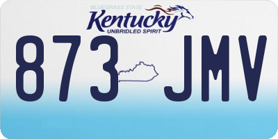 KY license plate 873JMV