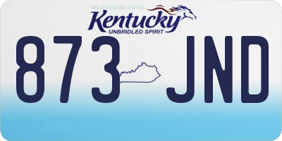 KY license plate 873JND