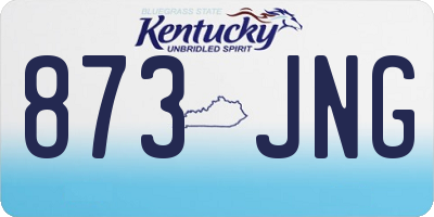 KY license plate 873JNG