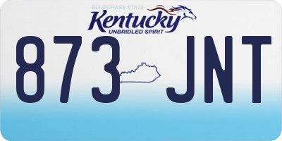 KY license plate 873JNT