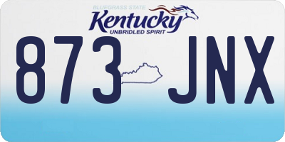 KY license plate 873JNX