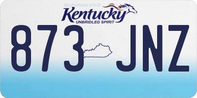 KY license plate 873JNZ