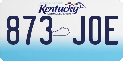KY license plate 873JOE